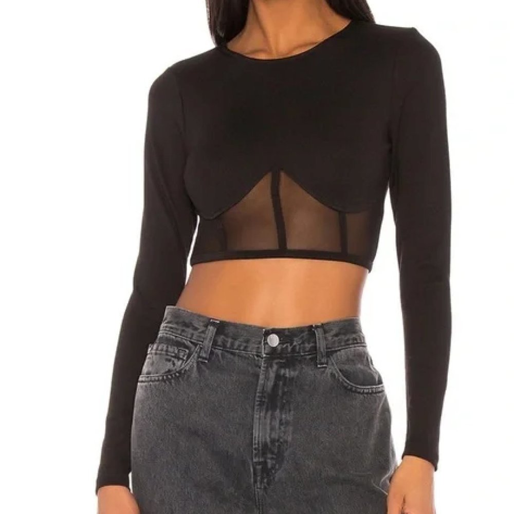 NWT Alexia Mesh Crop